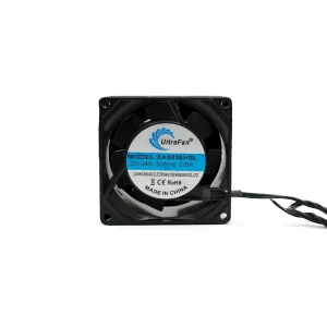8038 AC Axial Cooling Fan 80x80x38mm Metal Frame High Airflow for Industrial Control Cabinets Power Supplies Inverters