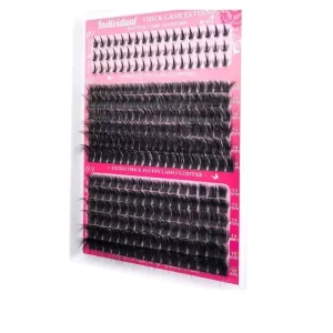 80D 100D Premade Fan Cluster Lashes Bottom Lashes D for Mixed Length 15 Rows Fiber DIY Individual False Eyelashes