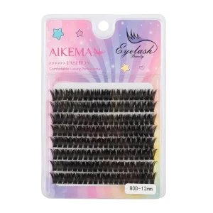 80D 12mm Individual Lash Clusters Bulk Ultra Dense Volume Pre Made Fans Perfect for Daily Party Wedding Salon Use