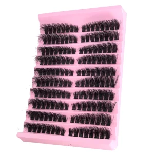 80D Faux Mink Cluster Lashes Private Label DIY Segment Eyelash Kit Fan Eyelashes Vendor with Eye Lashes Clusters