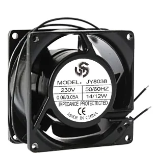 80x80x38mm All-Metal IP55 Duct Axial Fan AC 110V-240V Dual Ball Bearing Brushless Motor for Server Supply