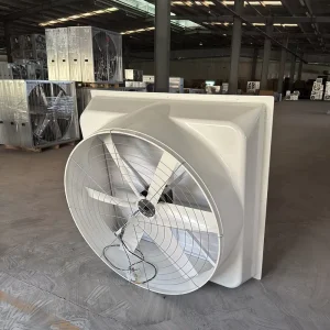 850# FRP Ventilation Wall Roof Shutter EC Exhaust Fan Industrial for Factory Warehouse 220V AC