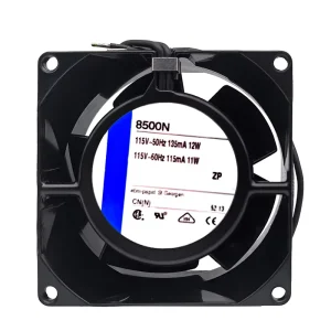 8500N 115V AC 50~60Hz 0.135 0.115A 12W 3200RPM 80*80*38MM 8CM All metal Cabinet rack Cooling Axial Fans