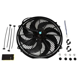 9 10 12 14 16 Inch Radiator Cooling Fan Alter Motor 12 Volt 80 Watt Inch Universal Mount Radiator Fan 2000RPM