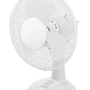 9 Inch 30W AC Electric Pedestal Table Fan Metal Construction Head Tilt Adjustable Oscillation Household Hotel Use Class Energy