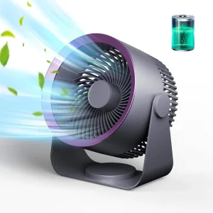90 Mechanical Adjustable Air Cooling Fan Outdoor Wall Mounted Table Fan 1800mAh USB DC Motor 5 Speed Rechargeable Battery 29dB
