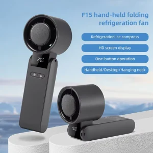 9000RPM Folding Refrigeration Cooling Desktop Handy Fan Rechargeable Ice Compress Fan for Summer