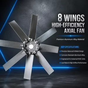 900mm Diameter 68640m h Axial Fan Impeller Aluminum Alloy Blades for Central Air Conditioning Fan