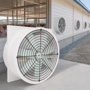 910mm Wall Exhaust Fan 1400RPM 2.2kW Commercial Grade Ventilation for Agricultural Building Workshop W Dual Shaft Damper