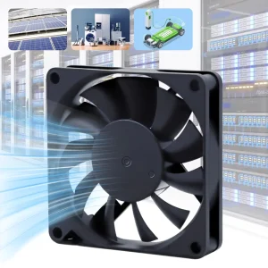 92mm High CFM Brushless DC Axial Fan 24V Exhaust Fan 5500RPM 48 Volt DC Motorcycle Cooling Fan Featuring Bearing