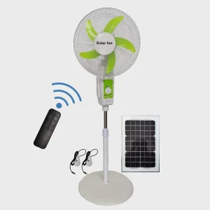 956 16 Factory Direct Solar Fans AC DC LED Rechargeable with High Wind Speed Remote Control Night Light