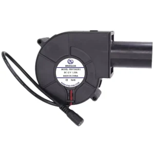 9733 Electric Blower Fan Large Air Volume Turbine Outlet 12V 24V DC Copper Motor Dual Ball Bearing OEM ODM Firewood Stove