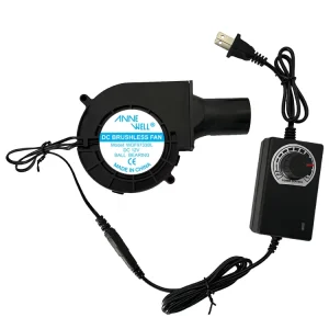 97mm DC 12 24V High Speed Centrifugal Air Blower Fan With 220V AC Plug Speed Controller 97mm X 33mm Waste Oil Furnace Blower Fan
