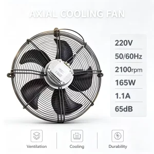 A3P315 EC092 005 220V 50 60HZ EC Axial Flow Fan 315mm Ball Bearing PA66 Low Power for Greenhouse Ventilation
