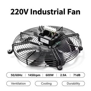 A3P500 EC137 203 220V 50 60Hz EC Energy Saving Exhaust Fan with Ball Bearing Free Standing Mounting OEM ODM Support