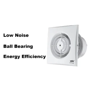 ABS Bathroom Exhaust Fan with Humidistat & Timer 4″ 6″ Smart Wall/Windows Mount for Kitchen Toilet CE RoHS Factory OEM