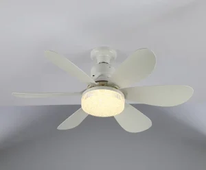ABS Ceiling Fans with Light 5 Blades Mount Electric AC Motor Remote Control for Household Hotel