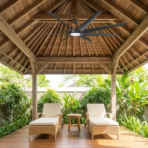 ABS Eight Leaf Industrial Ceiling Fan Light Remote Control Frequency Conversion Mute Fandelier Ceiling Fans with Light