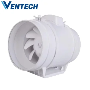 AC 220-240V Duct Axial Fan with PP Blades Ball Bearing High Static Pressure Low Noise for HVAC Ventilation