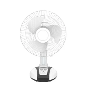 AC DC 12 Inch Portable Table Fan LED Light USB Charging Function Remote Battery Operated Floor for Air Cooling Exported Yemen