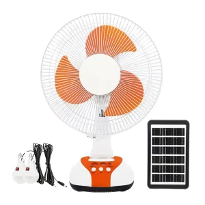 AC DC Rechargeable 12 inch Air Cooling Fan with 4000mAh Battery Dual Wind Speed Plastic Material
