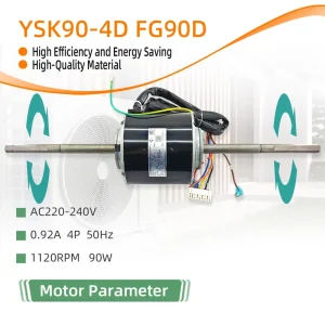 AC Dual Shaft Cross Flow Fan Motor YSK90-4D FG90D 220-240V 50Hz for Air Conditioning Split Parts Indoor FCU