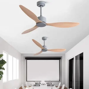 AC Motor Ceiling Fans Modern Waterproof Remote Control for Outdoor Household Use