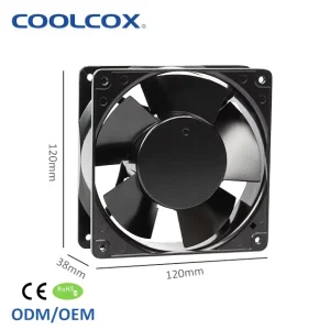 AC12038 C Industrial Inverter Radiator Air Cooler 120x120x38mm Axial Flow Cooling Fans 110V 220V Ball Bearing OEM ODM