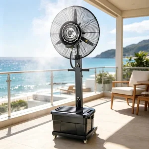 AC220V 260W Metal Floor Outdoor Air Cooling Centrifugal Water Mist Fan 3 Speeds Electric for Use
