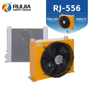 AC220V 380V DC12V 24V Plate fin Radiator with Electric Fan for Construction Machinery Bending Machine Cooling Hydraulic Oil
