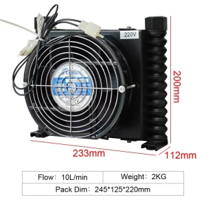 AF0510 Hydraulic Radiator 10L min Small Flow Heat Exchanger Hydraulic Oil Cooler Universal