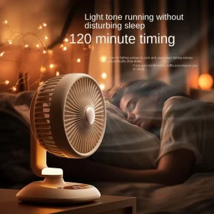AFY New arrival table wall mounted brushless motor touch lamp digital display timer oscillating Desktop air circulating fan