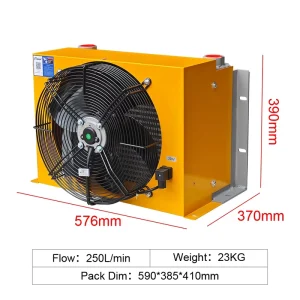 AH1490 Hydraulicgantry Shear Radiatoroil Cooler Air cooled Hydraulic Oil Cooling Fan for Engineering Construction Machinery