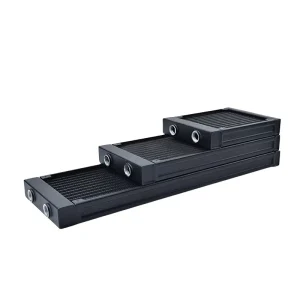 AH240 27 All Aluminum Black Radiator High Temperature Welded Side Interface G1 4 Thread Computer Water Cooling Fans Cooling for