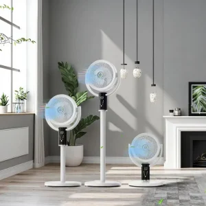 AINI Direct Plug In Charging Automatic Shaking Head Remote Control Pedestal Tower Fan with Height Adjustment Multiple Layers
