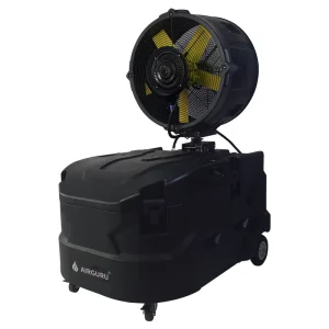 AIRGURU Industrial 580W 25inch Oscillating Large Outdoor Misting Fans Heavy Duty Cooling Pedestal Fan With 380L Water Tank