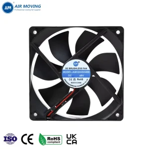 AM12025H48B DC Brushless Axial Fan 48V Ball Bearing 120x120x25mm 3000 RPM Electric Cooling Fan OEM ODM Ventilation Accessories