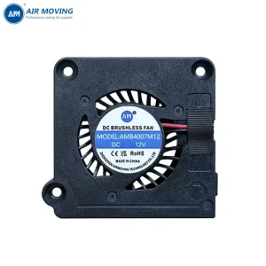 AMB4007M12 12V DC Blower Fan 40x40x7mm High Quality Ball Bearing 5200RPM PWM Speed Control DC Plastic Exhaust Ventilation