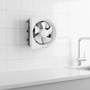 APB15-3-1 6 Inch Wall Window Mounted Square Auto Shutter Electric Exhaust Fan Plastic White OEM AC Axial Flow 25W 40dB Capacitor