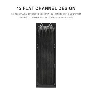 AS360 L High Performance 360mm Aluminum Water Cooling Radiator with 12 Flat Channel Design for PC Computer CPU Liquid Cooler