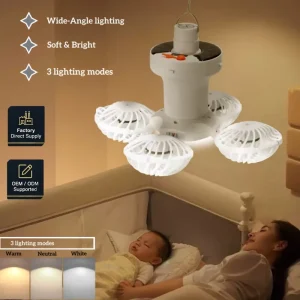 AY-1108 Solar LED Camping Light with Fan, Rechargeable, Wall-Mounted, Remote Control, Factory Direct OEM/ODM