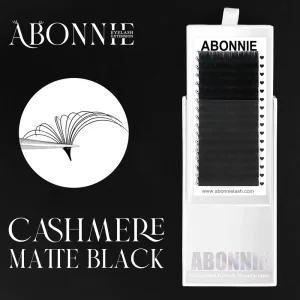 Abonnie 0.05 Soft Blooming Eyelash Extension De Cils Dark Matte Black Lash Trays Cashmere Easy Fan Lash Extensions Trays