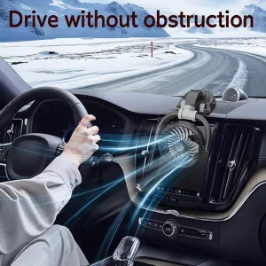 Accesorios Para Automovil Car Fans Adjustable Wind Speed Portable Desktop Cooling Mini Fan with Phone Holder Car