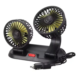Adjustable 360 Degree Rotating USB DC24V Large Truck 12V Car Double Head Car Air Cooling Fans Fan