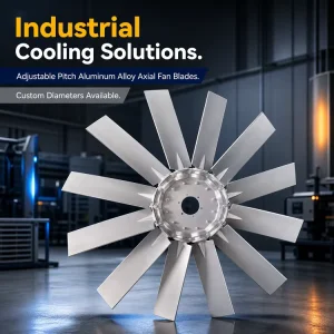 Adjustable Pitch Aluminum Alloy Axial Flow Fan Blades Custom Diameter Fan Impeller for HVAC and Cooling Systems