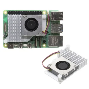Adjustable Speed Raspberry Pi 5 Active Radiator PWM Cooling Fan 5V 12V Aluminium Heat Sink Cooler Active Radiator New Computer