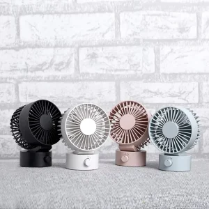 Adjustable Up Down Angles Double Leaf Mini Cooling Table Fan with Shaking Head Electric Three Speed Household & Outdoor Use