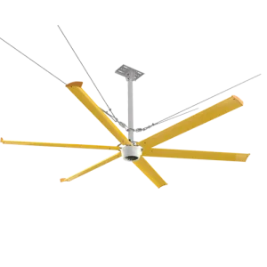 Advanced PMSM Gearless Industrial Fan Quiet High Volume Low Speed HVLS Ceiling Fan for Commercial and Industrial Use