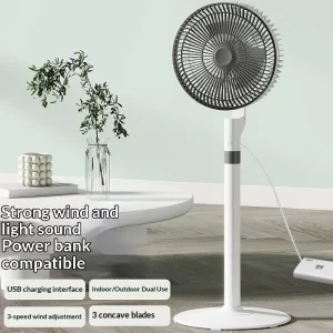 Air Circulation Fan Portable USB Rechargeable Desktop and Floor Standing Fan Adjustable Height Electric Fan for Home Use