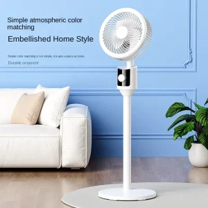 Air Circulation Fan Remote Controlled Vertical Turbo Desktop Floor Fan Negative Ions Sleep Mode for Office Dormitory